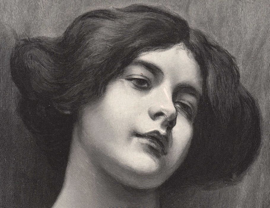 Franciszek Żmurko: Młoda kobieta. Drzeworyt 1905 r. oryginał