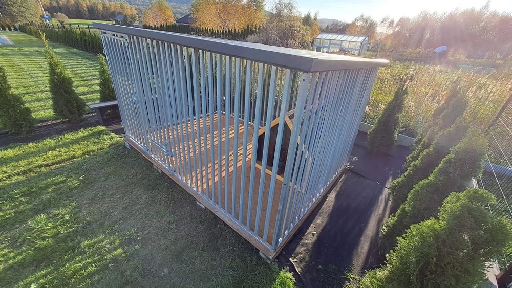 Kojec dla psa z podłogą oraz budą,3x2 NOWY