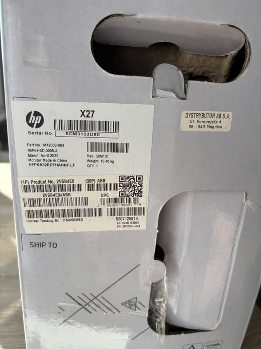 Monitor HP X27 |27”| |165hz|