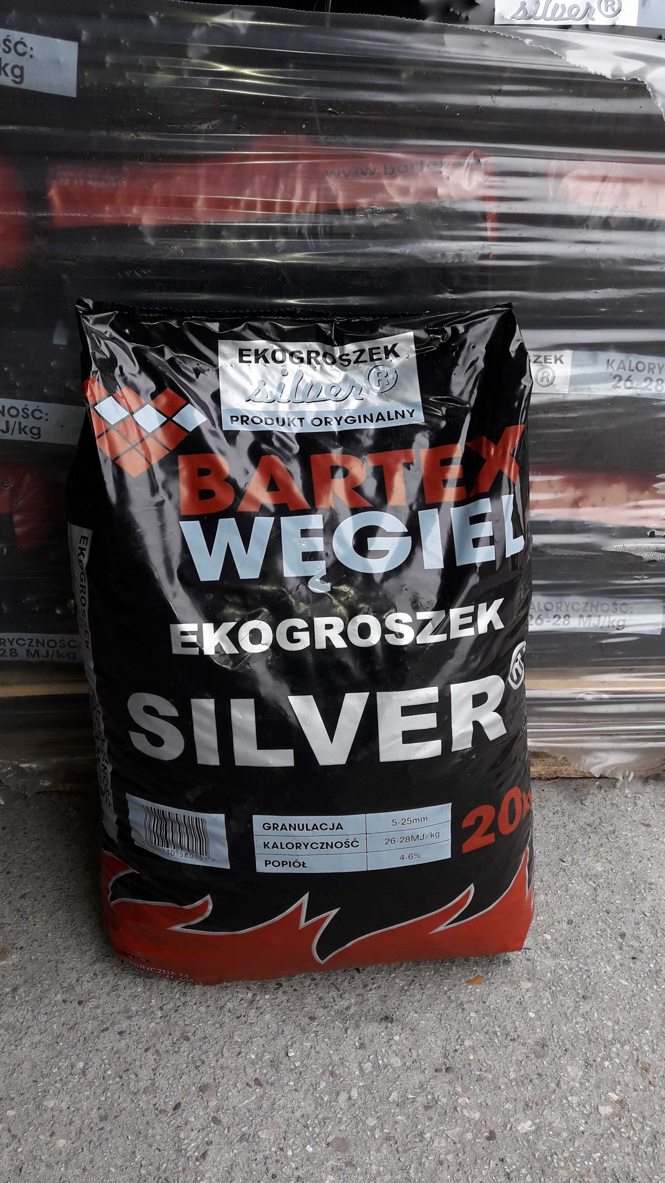 Ekogroszek workowany Bartex Silver 28-26MJ/kg skład opału transportHDS