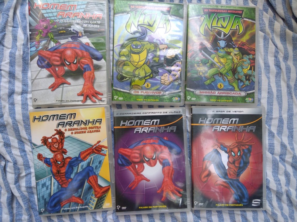 DVD homem aranha e tartaruga ninja