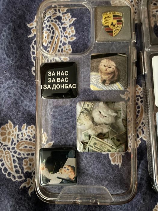 3 чехла на 14 айфон про Макс с 3Д стикерами