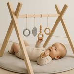 Stojak Edukacyjny Baby Gym Drewniany Dla Dzieci Gimnastyczny