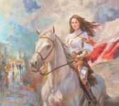 Obraz Olejny "Marsz bohaterki" Iryna Miklashevich