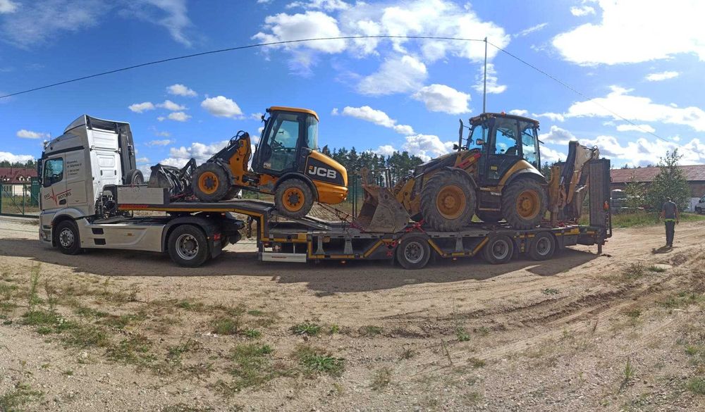 Transport wózków widłowych, ładowarek, podnośników, ciągników, koparek