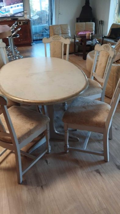 Stół ludwikowski + 6 krzeseł