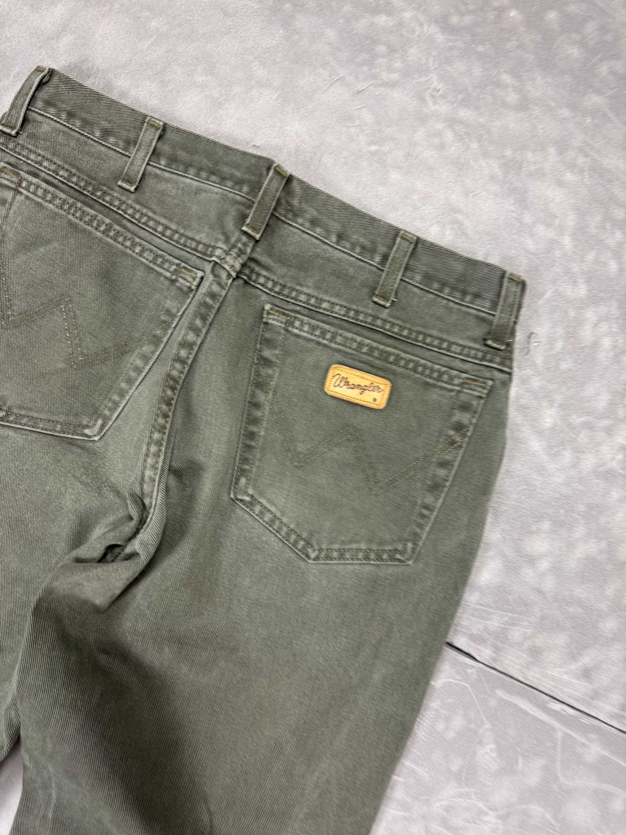 Wrangler washed faded denim spodnie jeansowe streetwear y2k (33×34)