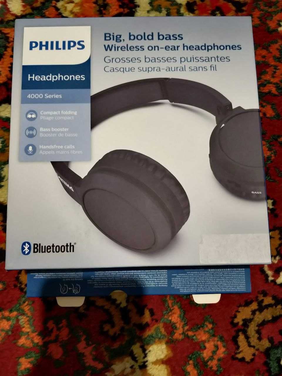 Навушники безпроводні Philips Bluetooth TAH4205, гарнітура, чорні