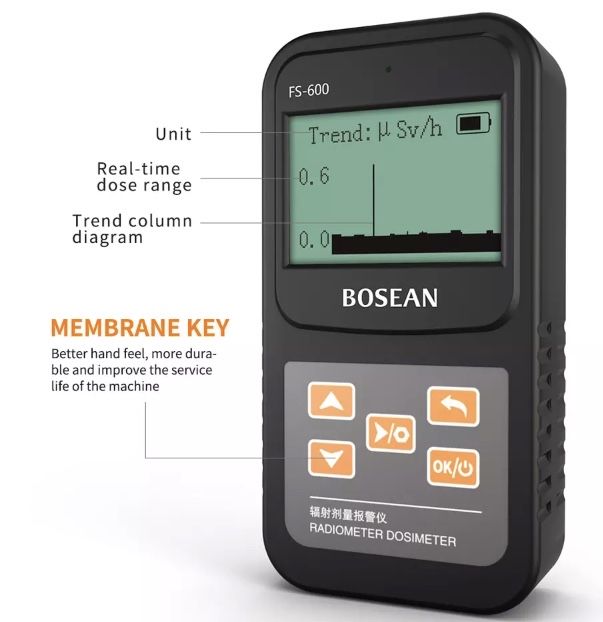 Радіаційний дозиметр - Bosean FS-600, дозиметр, лічильник гейгера, рад