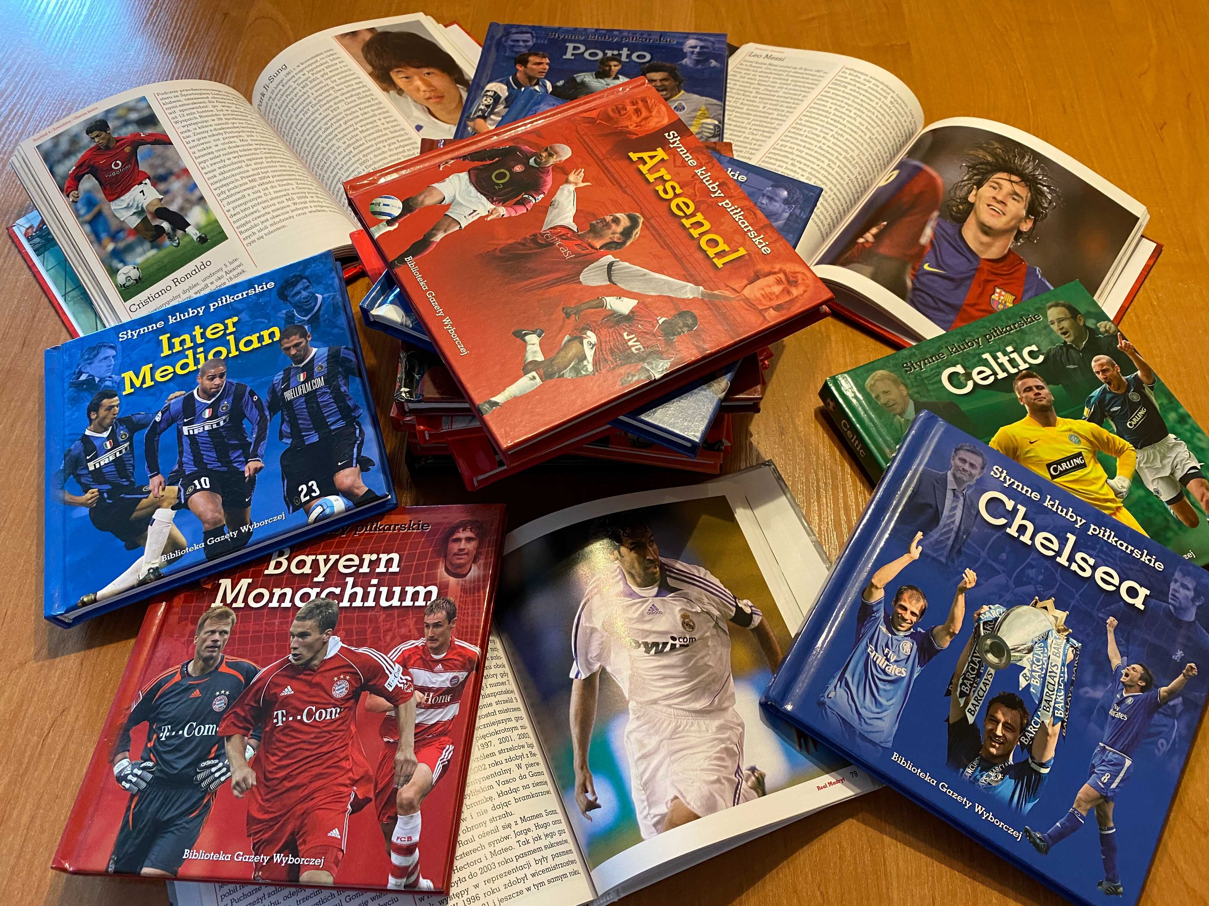 Komplet książek znanych klubów piłkarskich 16 szt.