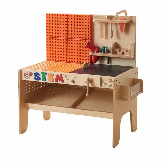 Drewniany Warsztat XXL Montessori STEM z Narzędziami