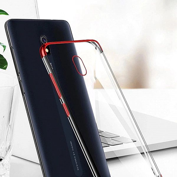 Żelowy pokrowiec etui z metaliczną ramką do Xiaomi Redmi 8A czarny
