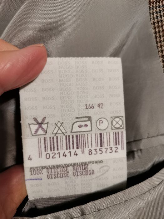 Marynarka Hugo Boss wełniana 100% beżowa M premium klasyczna