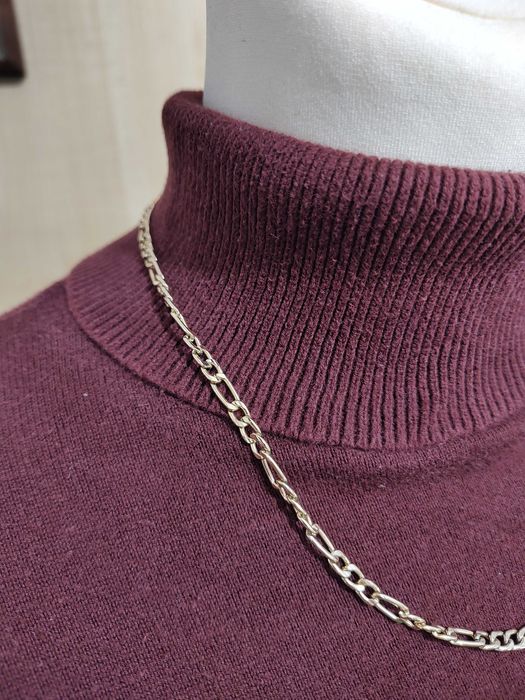 Basicowy damski bawełniany burgundowo brązowy golf z długim rękawem