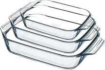 Zestaw 3x Naczynie Żaroodporne PYREX Lasagne 3 Sztuki 2,1L 2,9L 3,8L