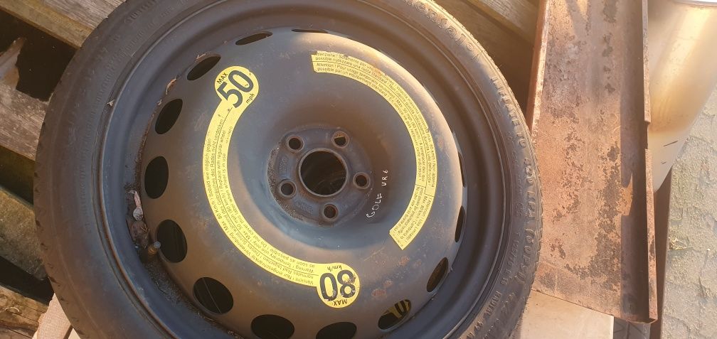 Kolo zapasowe dojazdowe zapas 5x100 R18 Golf Bora leon Ibiza TT A3