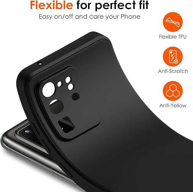 Plecki etui IVOLER S20 Ultra / S11 Plus czarny mat wzmocnione brzegi