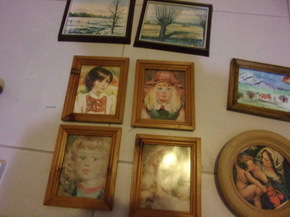 obrazki małe tanio portrety pejzarze 7 sztuk