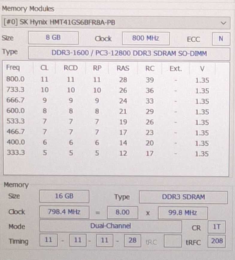 Оперативная память для ноутбука DDR3L / 8 Gb / 1,35в / SO-DIMM