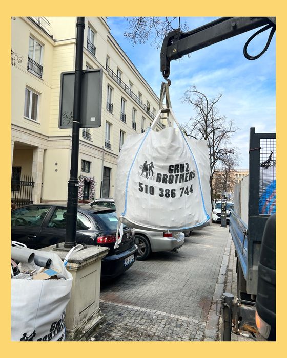 •Wywóz gruzu i odpadów  w workach Big Bag 1m3/ 1.5m3 – od ręki! •