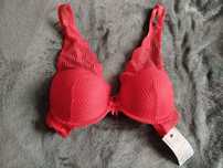 Nowy czerwony stanik biustonosz damski rozmiar 80 B TK Maxx