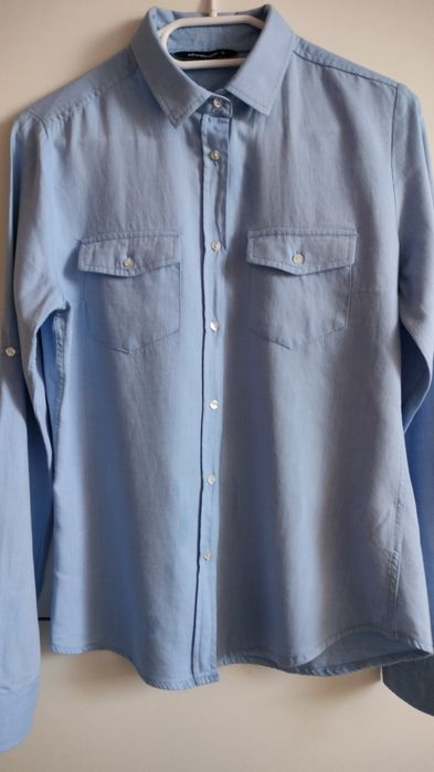 Koszula damska Diverse rozmiar S w błękitnym kolorze