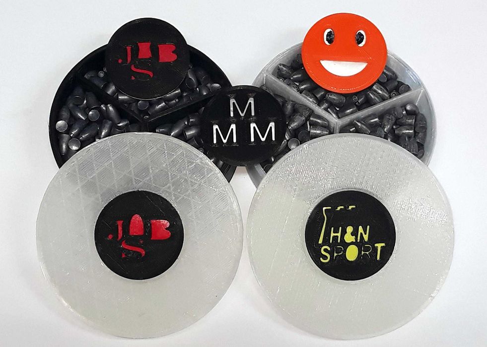 Caixa para Chumbos 3 divisões c/ logotipo personalizável