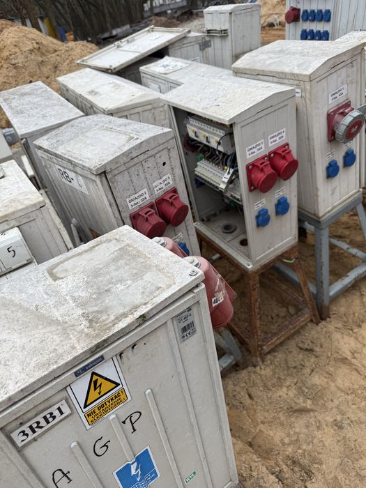 Skrzynka prądowa, rozdzielnica budowlana, RBtka wyposażenie