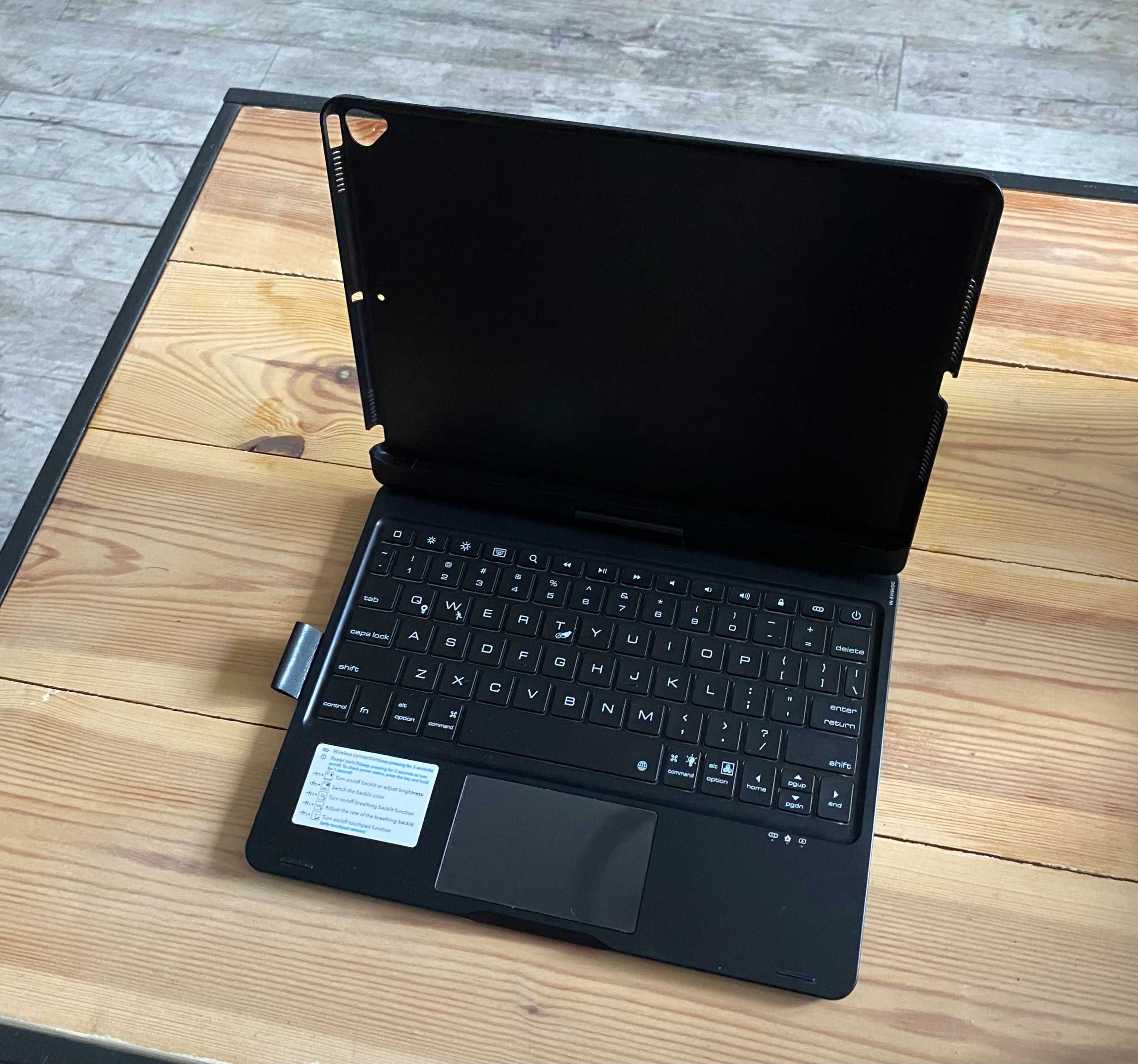 Klawiatura bluetooth z etui 360 stopni touchpad ipad 10,2 czarne
