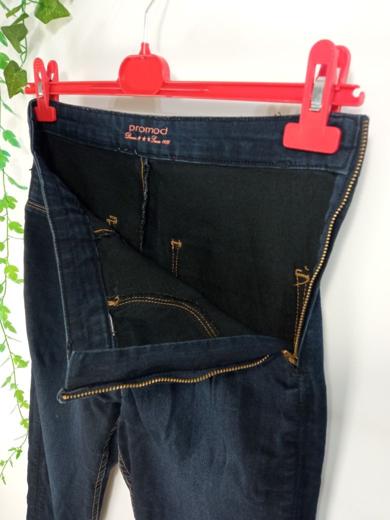 Spodnie jeansowe 40 slim, wysoki stan