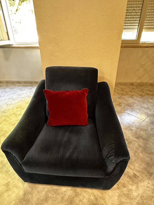 Sofá poltrona veludo Ótimo estado