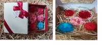 Flowerbox pudełko kwiaty mydlane  Dzień Babci Mamy Walentynki urodziny