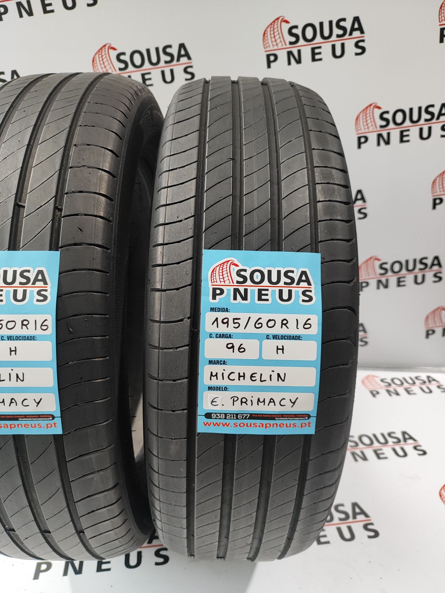 110 Euros 2 pneus como novos 195-60R16 96 H Michelin Oferta dos Portes