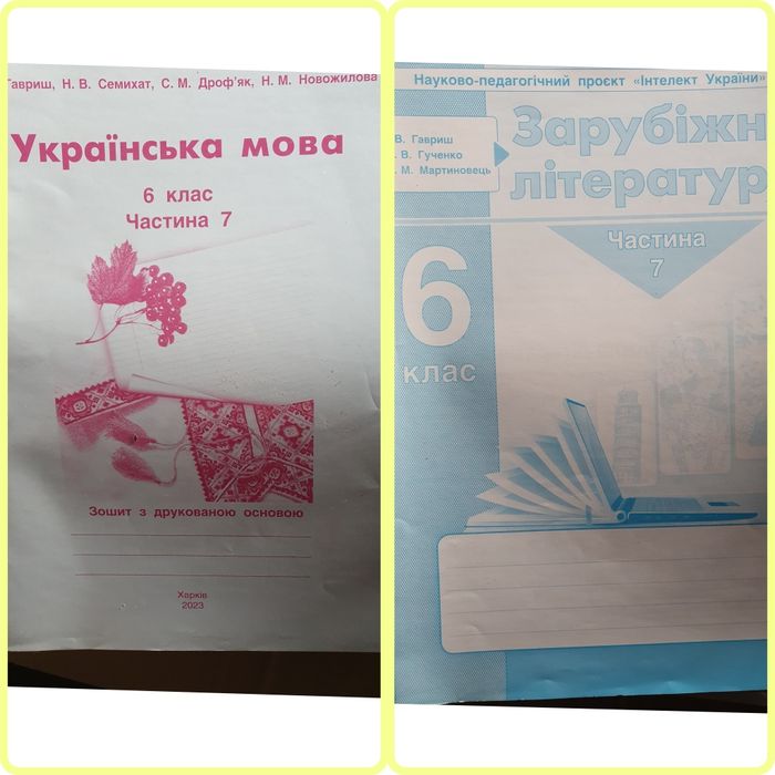 Підручники, робочі зошити 6 кл