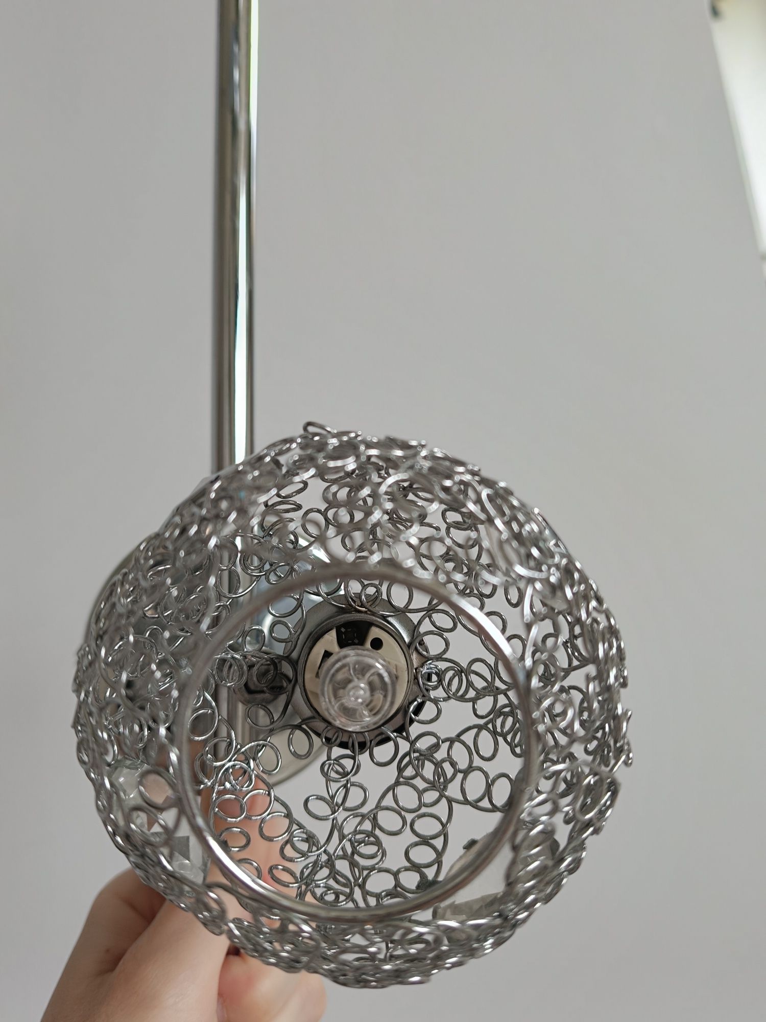 Lampa salonowa srebrna