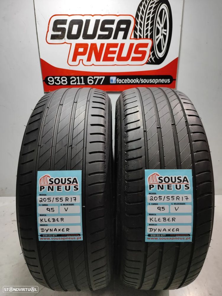 2 pneus semi novos 205-55r17 kleber - oferta da entrega 100 EUROS