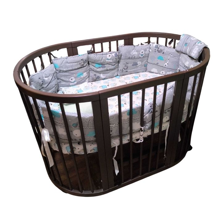 Кроватка-трансформер 9 в 1 Ovalbed из ольхи