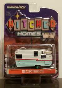 Shasta Airflyte Hitched Homes 1/64 1962 Greenlight Novo em caixa