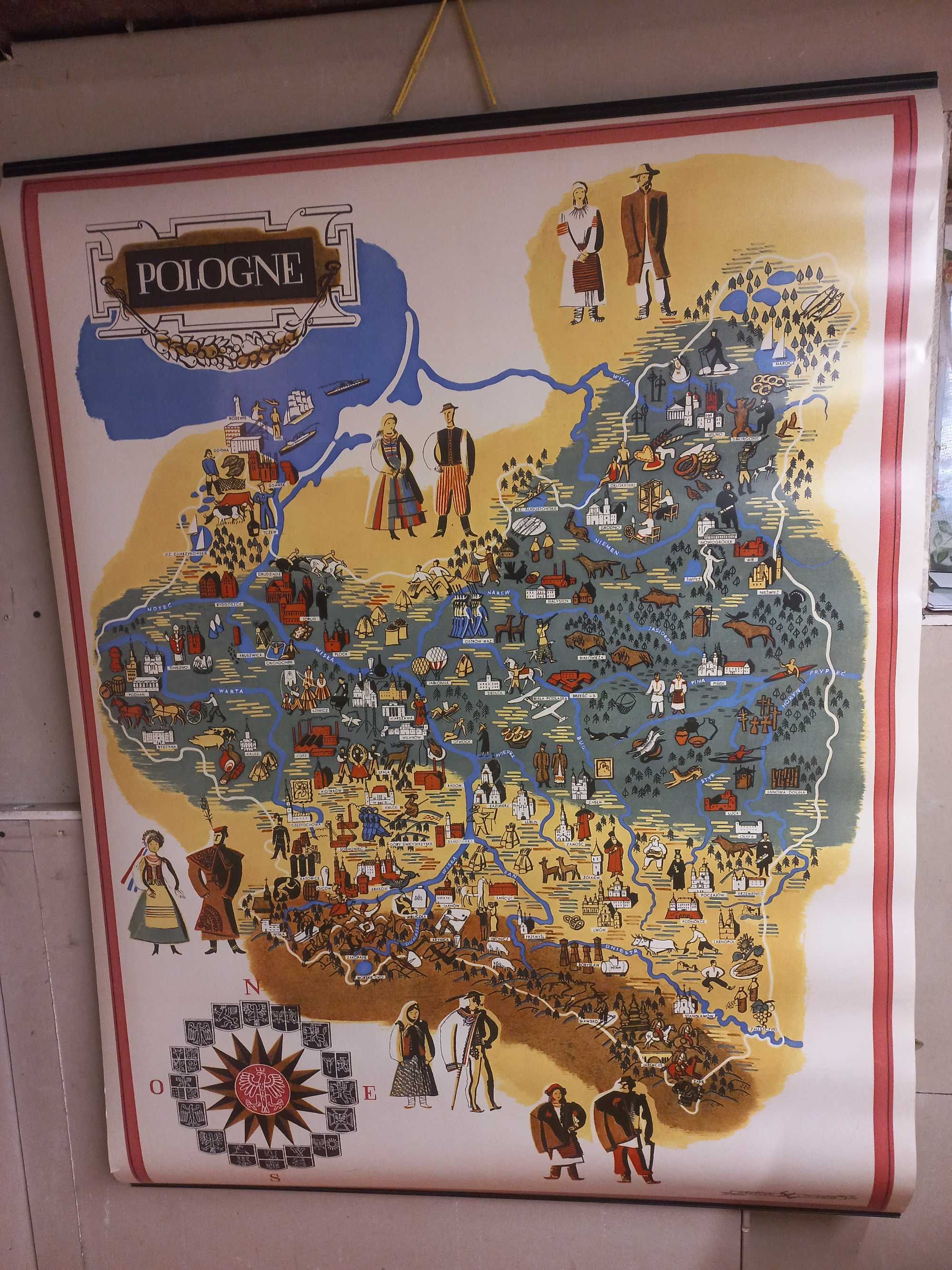 Reprodukcja Plakatu: Przedwojenna Mapa Polski (1937) IIRP