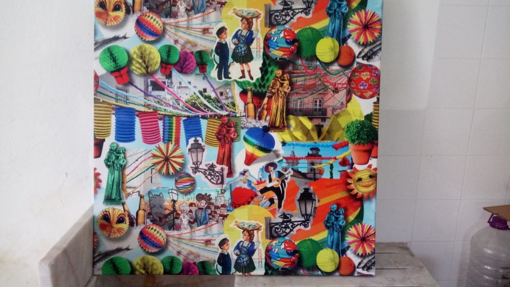 Quadro decorativo em tela 'Lisboa'