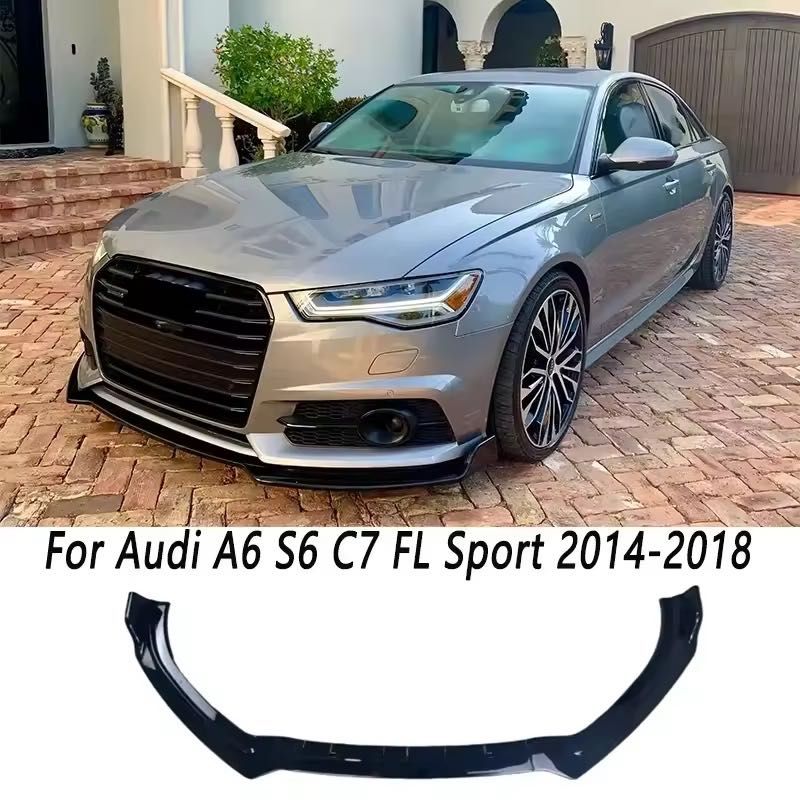 Губа на передний бампер Audi a6 s6 c7 накладка на бампер сплитер губа