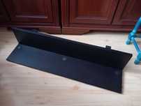 Półka wisząca czarna z płyty MDF 90x27x20 cm