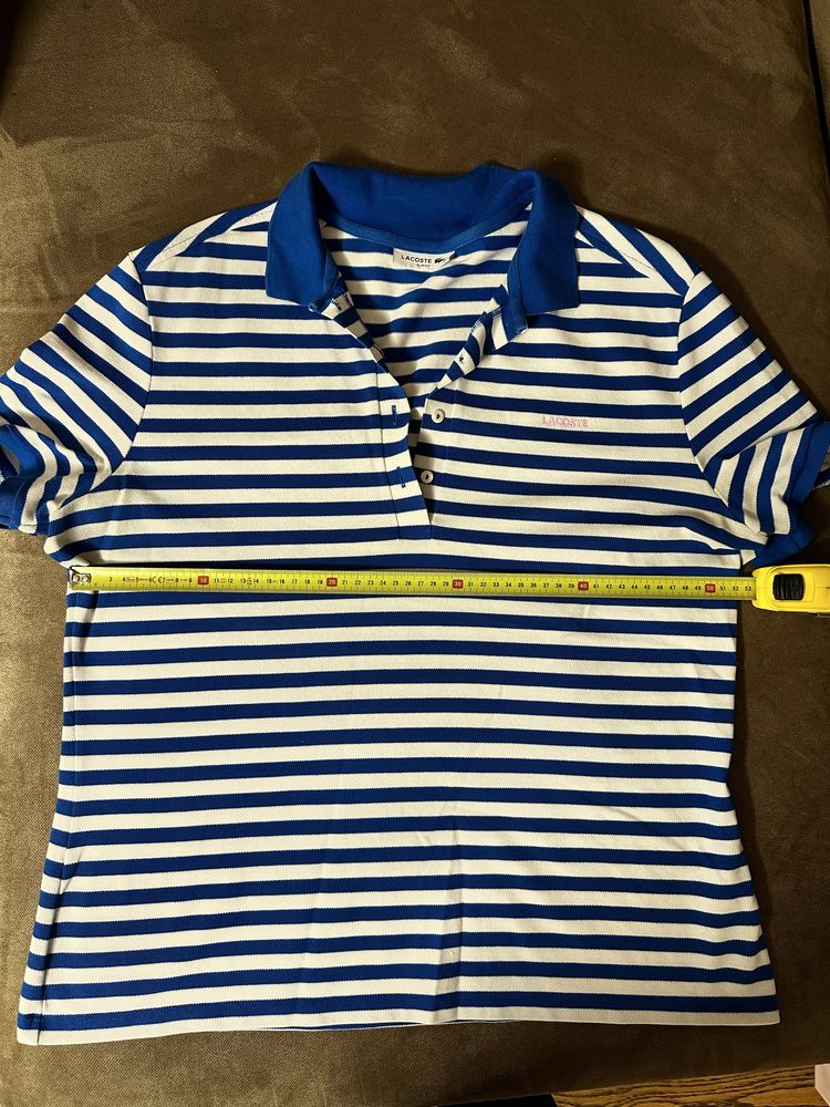 Polo damska Lacoste 4-button striped rozmiar 46