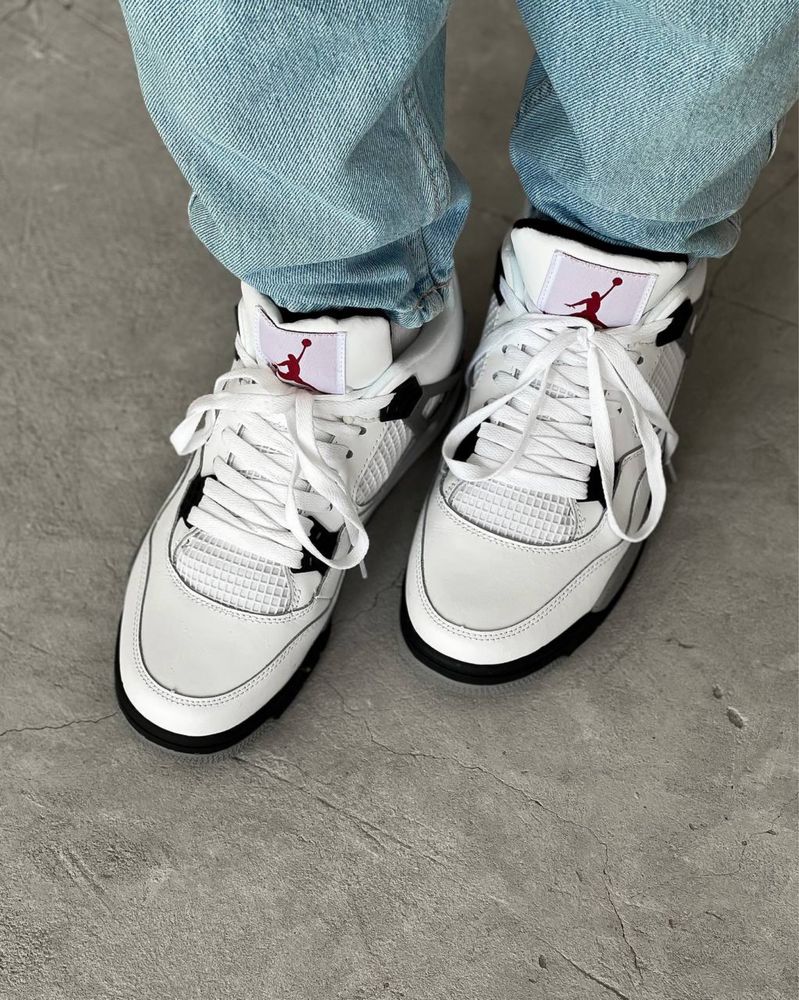 Buty Nike Air Jordan Retro 4 White Cement 36-45 męskie trampki