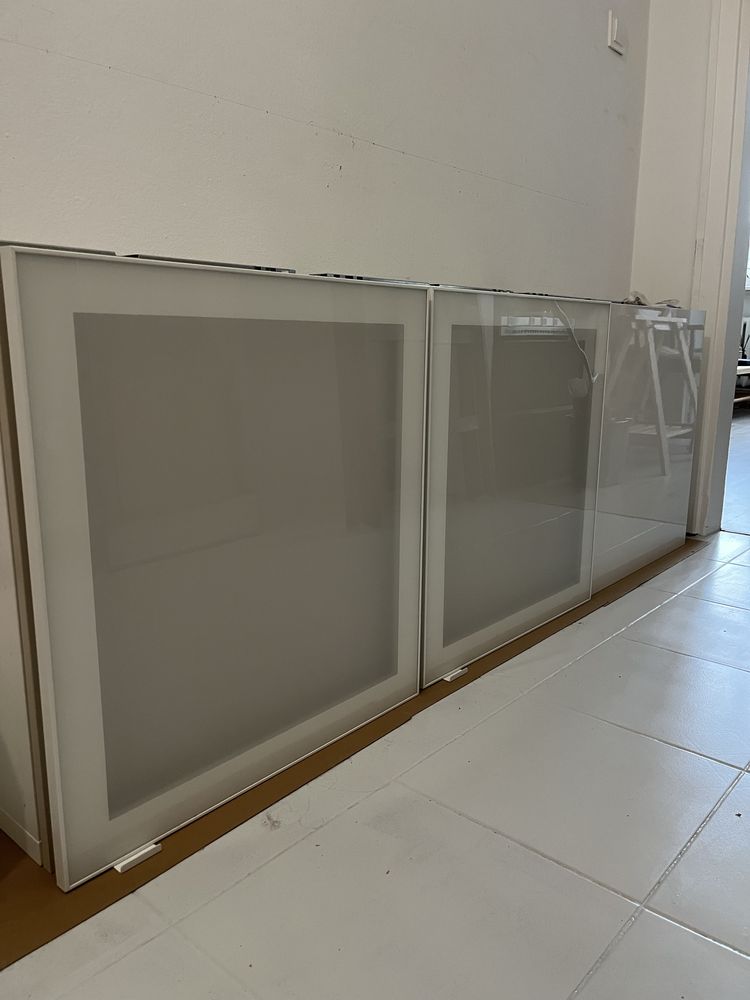 Ikea Besta białe fronty Glassvik 60x64 (2szt)