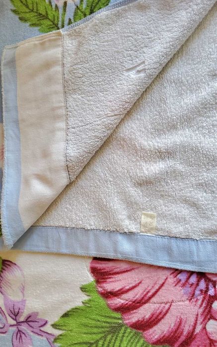 Махрове покривало плед на ліжко 100% бабовна, КВІТИ