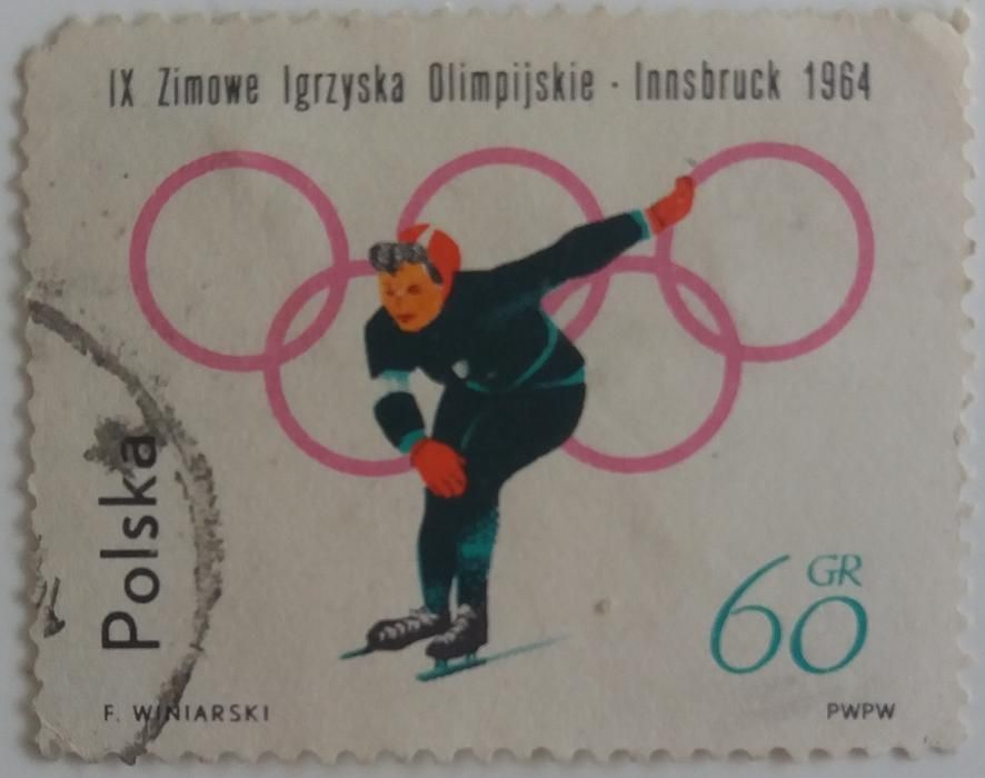 Znaczki pocztowe, Polska 1964, IX Zimowe Igrzyska Olimpijskie