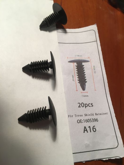 Крепёж, андапки, клипсы