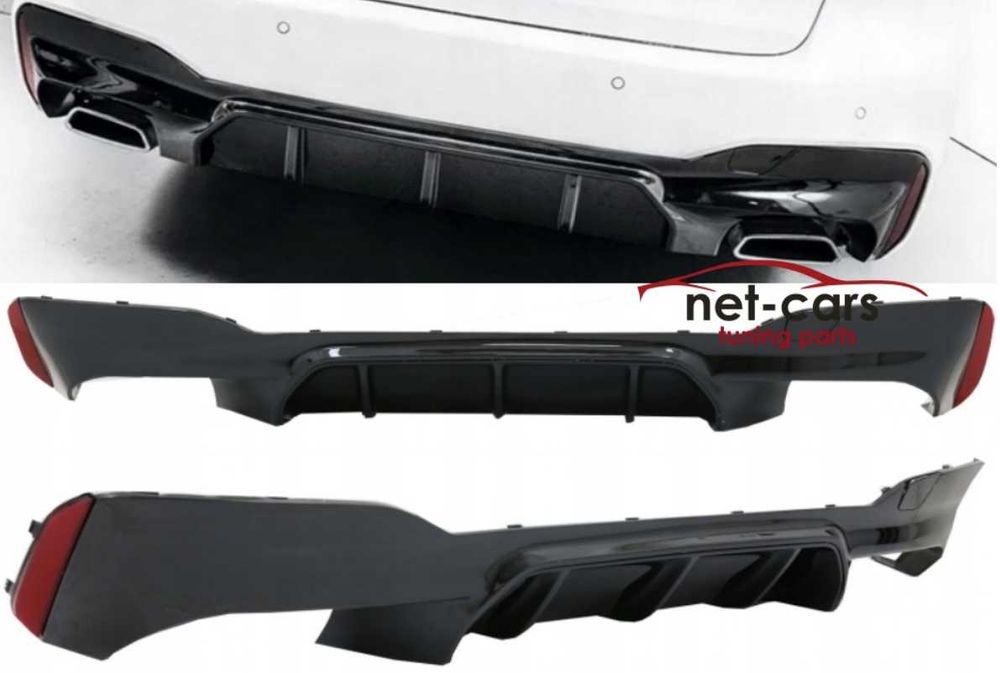 Dyfuzor BMW G30 G31 wzór M5 Czarny Połysk