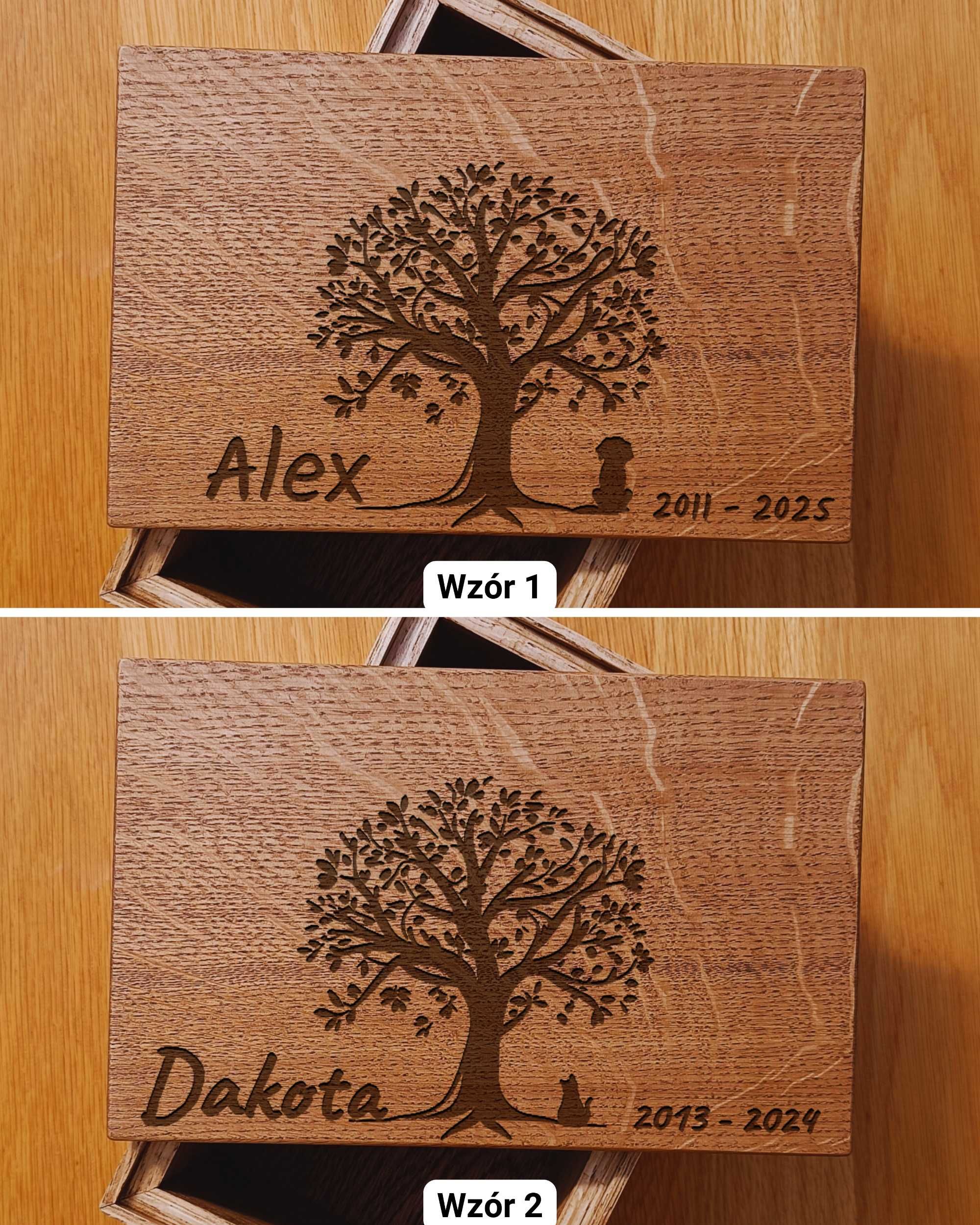 Kuferek na Pamiątki– Lity Dąb Ciemny 20x13cm Dowolny Grawer Pudełko